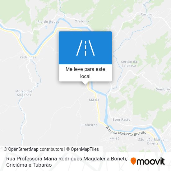 Rua Professora Maria Rodrigues Magdalena Boneti mapa