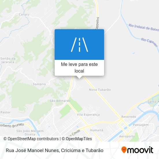 Rua José Manoel Nunes mapa