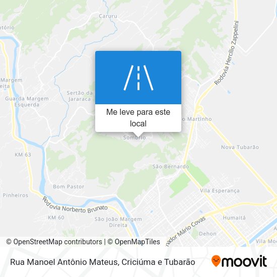 Rua Manoel Antônio Mateus mapa