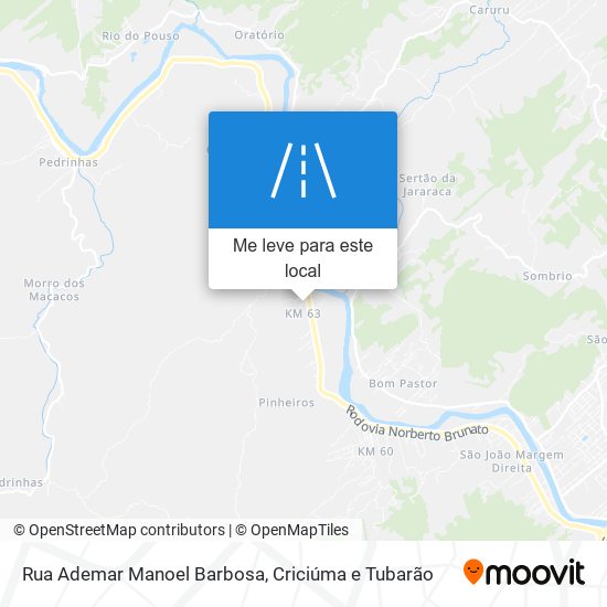 Rua Ademar Manoel Barbosa mapa