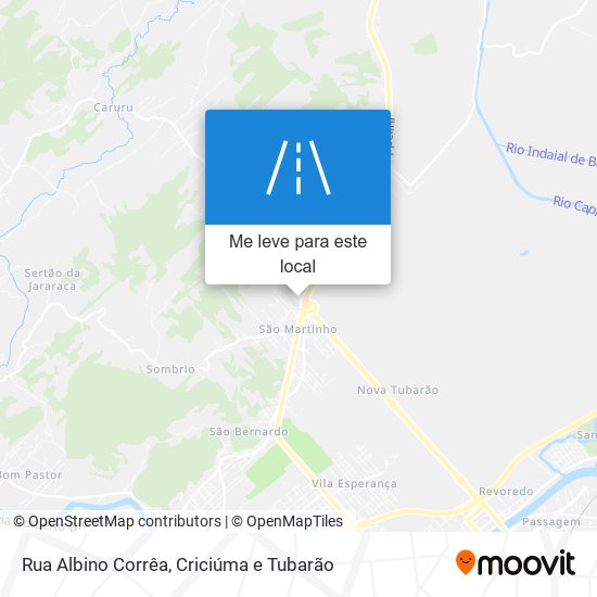 Rua Albino Corrêa mapa