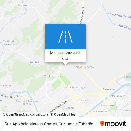 Rua Apolônia Mateus Gomes mapa