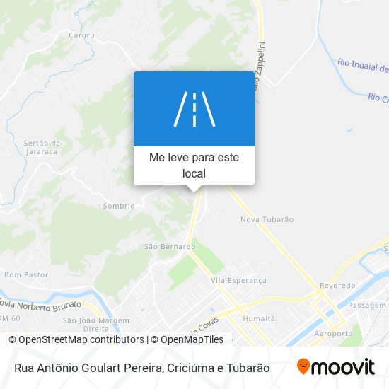 Rua Antônio Goulart Pereira mapa