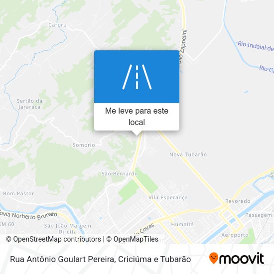 Rua Antônio Goulart Pereira mapa