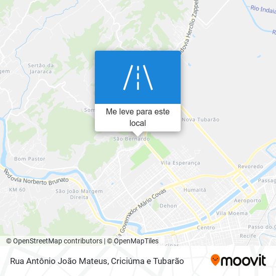 Rua Antônio João Mateus mapa