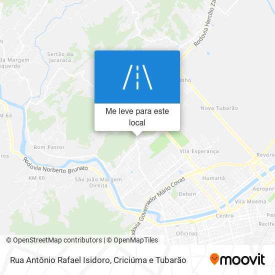 Rua Antônio Rafael Isidoro mapa