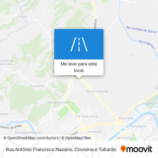 Rua Antônio Francisco Nasário mapa