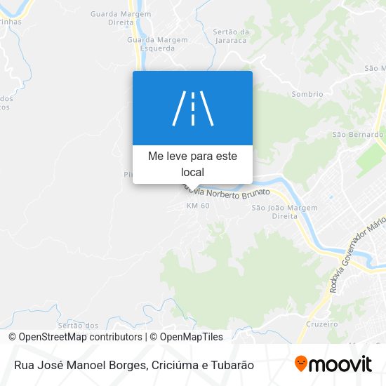 Rua José Manoel Borges mapa