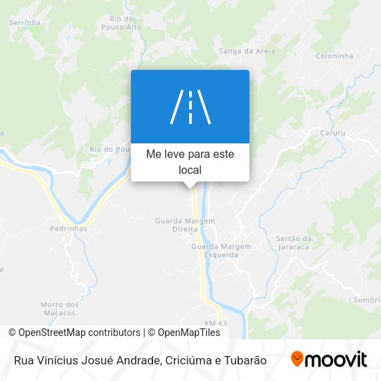 Rua Vinícius Josué Andrade mapa