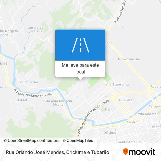 Rua Orlando José Mendes mapa