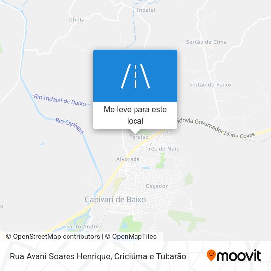 Rua Avani Soares Henrique mapa
