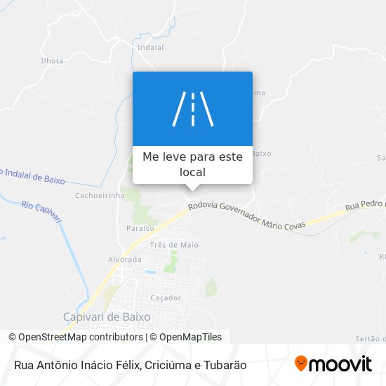 Rua Antônio Inácio Félix mapa