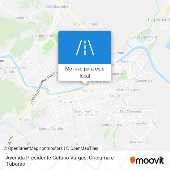 Avenida Presidente Getúlio Vargas mapa