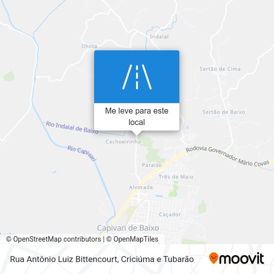 Rua Antônio Luiz Bittencourt mapa