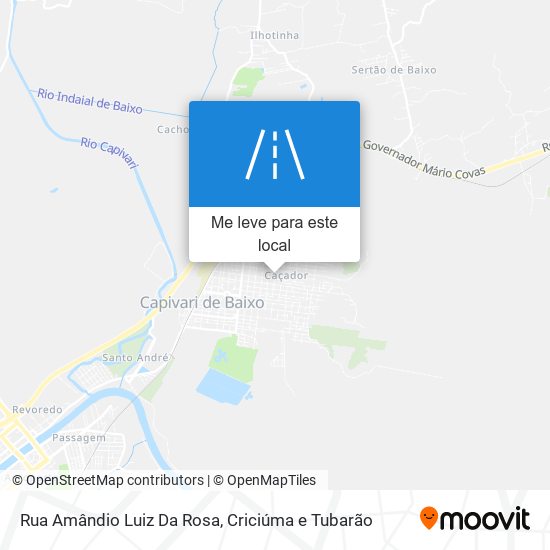 Rua Amândio Luiz Da Rosa mapa