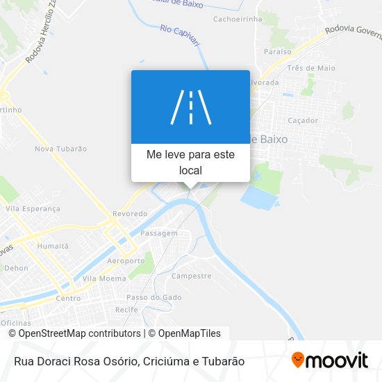 Rua Doraci Rosa Osório mapa