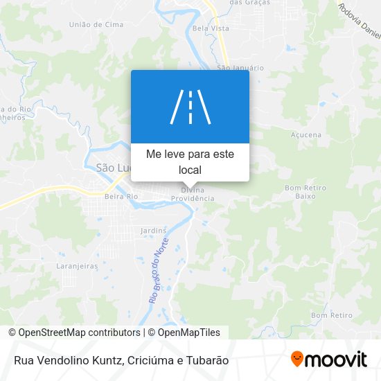 Rua Vendolino Kuntz mapa