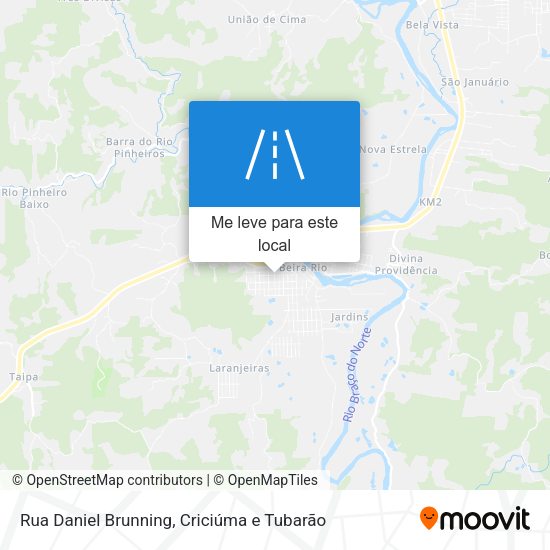 Rua Daniel Brunning mapa