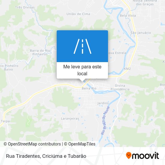 Rua Tiradentes mapa