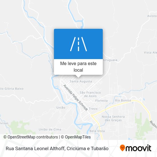 Rua Santana Leonel Althoff mapa
