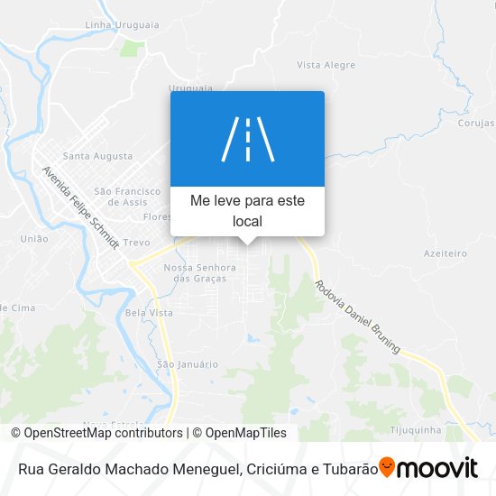 Rua Geraldo Machado Meneguel mapa