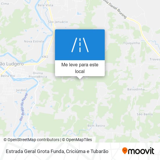 Estrada Geral Grota Funda mapa