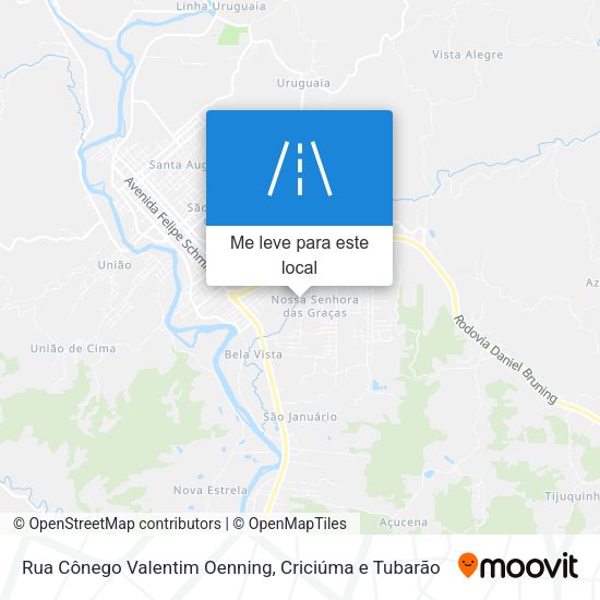 Rua Cônego Valentim Oenning mapa