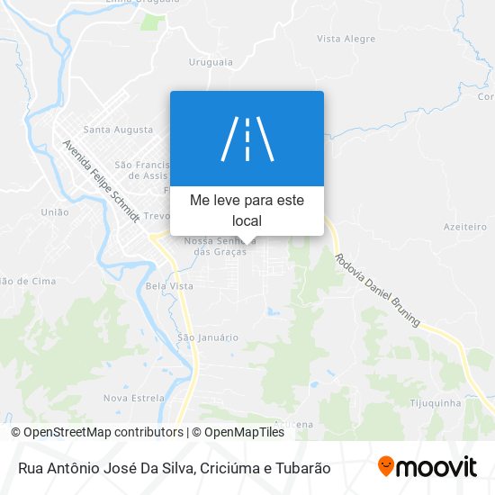 Rua Antônio José Da Silva mapa