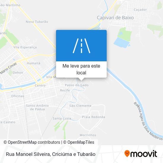 Rua Manoel Silveira mapa