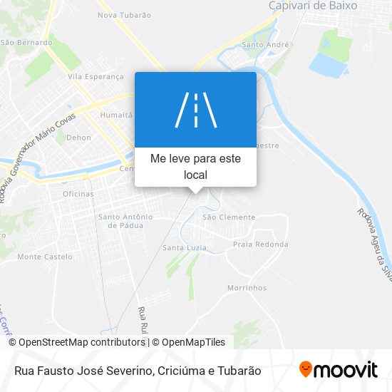 Rua Fausto José Severino mapa