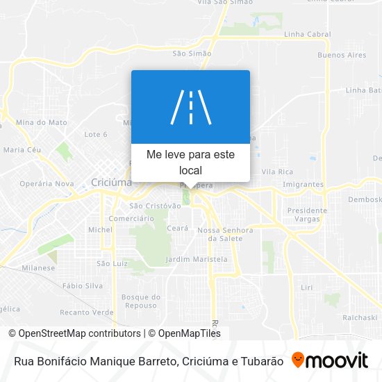 Rua Bonifácio Manique Barreto mapa