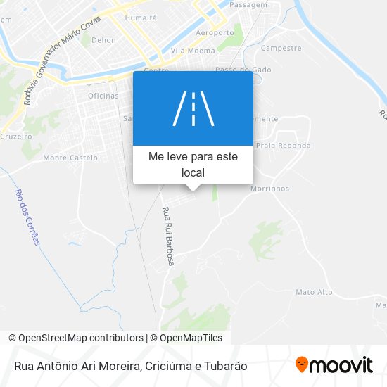 Rua Antônio Ari Moreira mapa