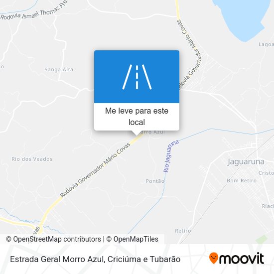 Estrada Geral Morro Azul mapa