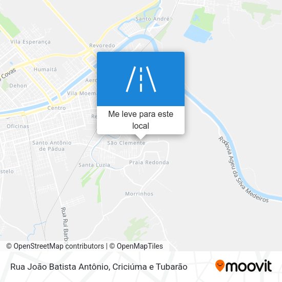 Rua João Batista Antônio mapa