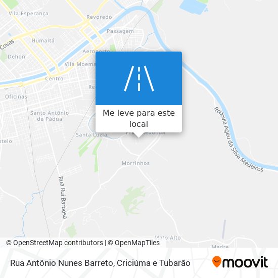 Rua Antônio Nunes Barreto mapa