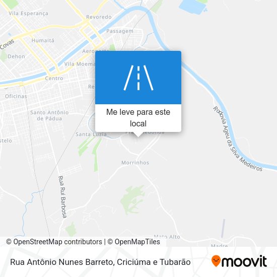 Rua Antônio Nunes Barreto mapa