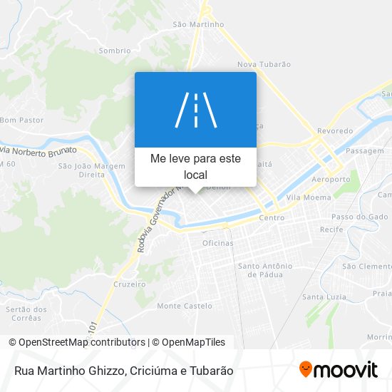 Rua Martinho Ghizzo mapa