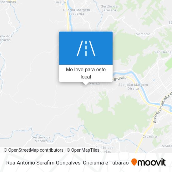 Rua Antônio Serafim Gonçalves mapa