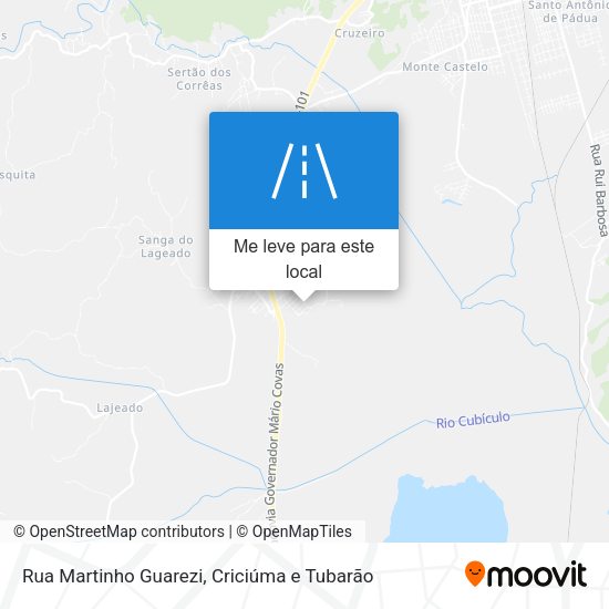 Rua Martinho Guarezi mapa