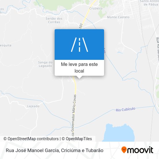 Rua José Manoel Garcia mapa