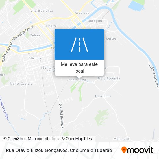 Rua Otávio Elizeu Gonçalves mapa