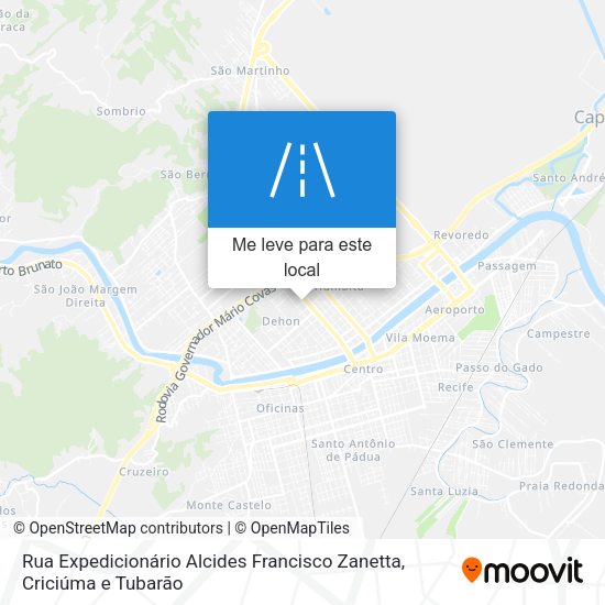 Rua Expedicionário Alcides Francisco Zanetta mapa