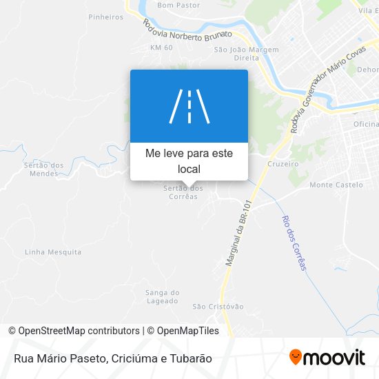Rua Mário Paseto mapa