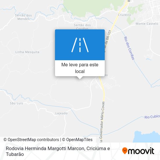 Rodovia Herminda Margotti Marcon mapa