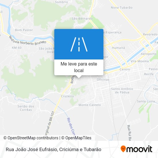 Rua João José Eufrásio mapa