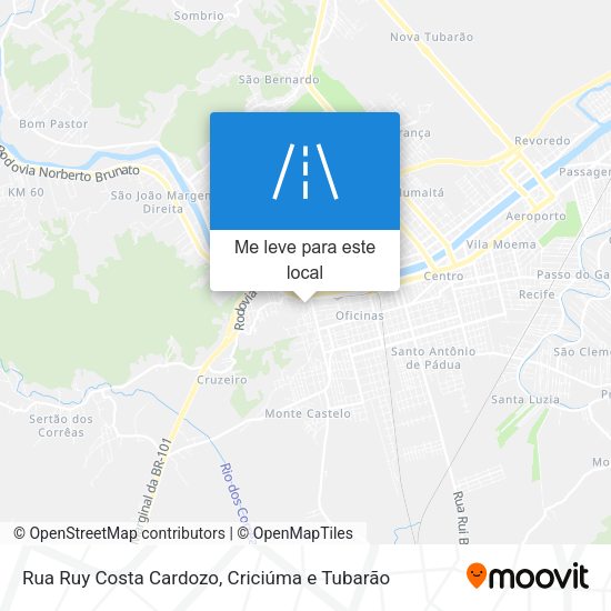 Rua Ruy Costa Cardozo mapa