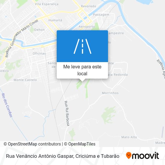 Rua Venâncio Antônio Gaspar mapa