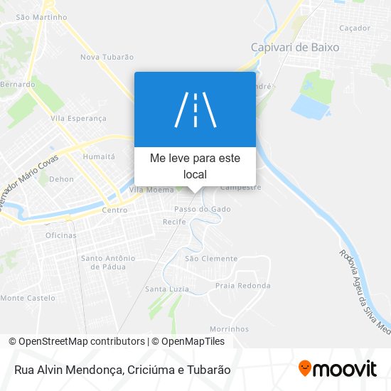 Rua Alvin Mendonça mapa