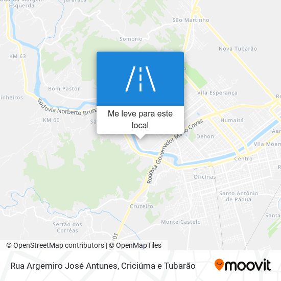Rua Argemiro José Antunes mapa