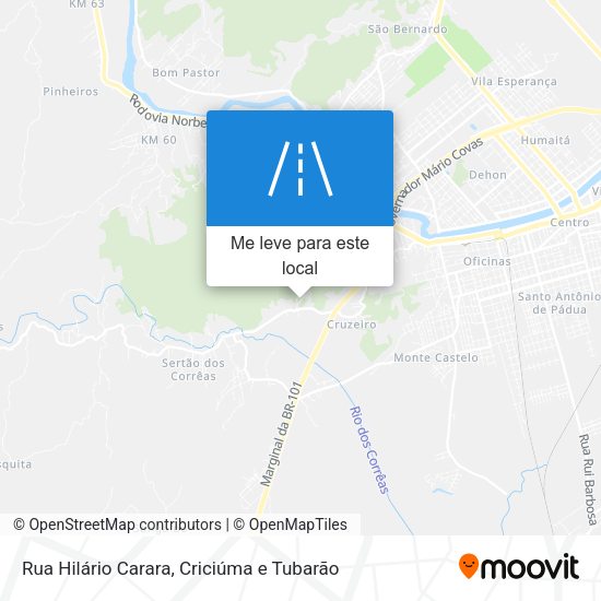 Rua Hilário Carara mapa